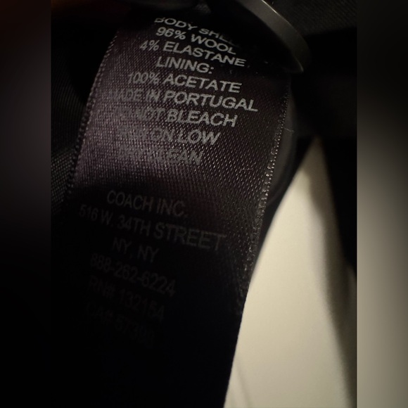 Coach Black Wool Blazer - Picture 6 of 7